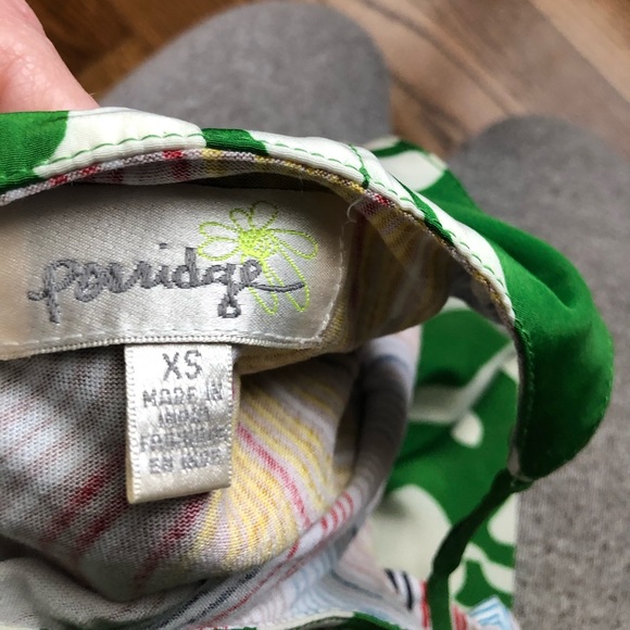 Anthropologie Porridge XS green floral top - Picture 3 of 3